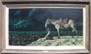 Night Herd by Roy Kerswill 1925-2002